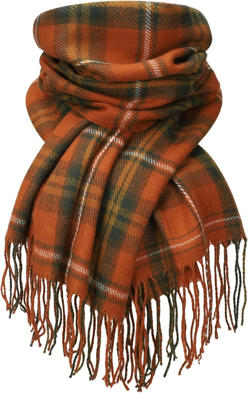 YSense Winter Scarf for Women, Fashion Long Plaid Scarves Warm Big Tartan Blanket Wrap Shawl Ladies Gifts - Image 1